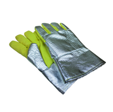 Aluminized Back and Cuff Heat Resistant Gloves with Kevlar Stitching, Designed for High-Temperature Industrial Use